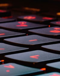 A keyboard of a newish laptop
