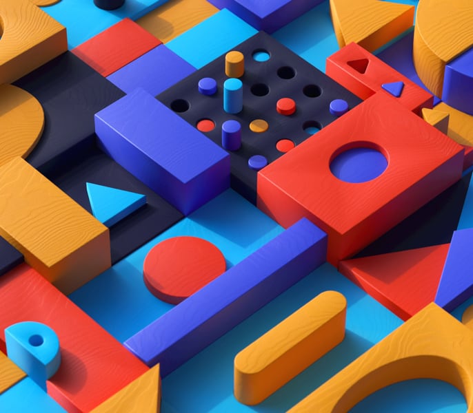 a colorful but complex puzzle as an analogy to illustrate the future of the web 3.0